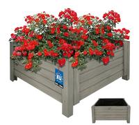 KOTARBAU® Pot de Fleurs Jardinière Bois Extérieur de 60 x 60 cm Anthracite|Boîte de Jardin pour l'Extérieur|Bac Bois à Fleurs|Jardinière Bois Extérieur|Support pour Plantes de Balcon|Jardinière Bois
