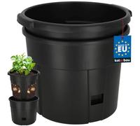 KOTARBAU® Pot de fleurs pour pommes de terre - Diamètre : 30 cm - En plastique - Noir