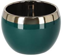KOTARBAU® Pot de fleurs rond en céramique Vert/doré 100 mm