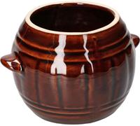 KOTARBAU® Pot de jardin en céramique Grès Pot de cornichons Pot de choucroute Pot en terre cuite 1L