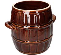 KOTARBAU® Pot de jardin en céramique Grès Pot de cornichons Pot de choucroute Pot en terre cuite 3,2L