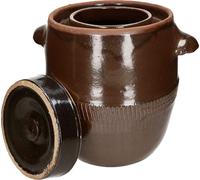 KOTARBAU® Pot de jardin en céramique Pot à cornichons avec couvercle Pot à choucroute 17L