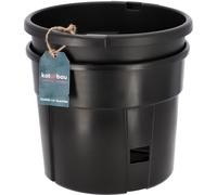 KOTARBAU® Pot de pommes de terre ⌀ 30 cm Pot de pommes de terre Pot de plantes Vase de plantes en plastique Pot de fleurs noir