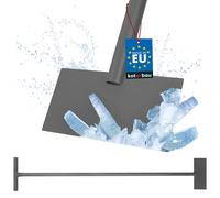 KOTARBAU® Poussoir à glace avec manche métallique gris Pioche à glace tranchante pour neige glace