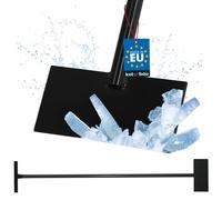 KOTARBAU® Poussoir à glace avec manche métallique Piocheuse noire tranchante pour neige glace