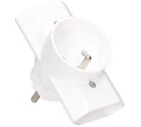 KOTARBAU® Prise Multiple - Triple Prise Blanche avec Mise à la Terre, Deux Prises Plates et Rondes