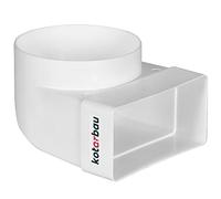 KOTARBAU® Raccord de déviation à 90° pour conduit de ventilation - 110 x 55 mm - En plastique - Diamètre : 100 mm - Blanc