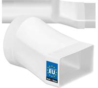 KOTARBAU® Raccord de tube rectangulaire 55x110mm pour tube rond ⌀100mm Pièce de transition
