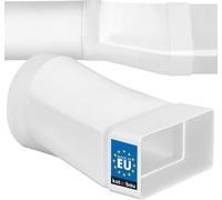 KOTARBAU® Raccord de tube rectangulaire 60x120mm pour tube rond ⌀100mm Pièce de transition