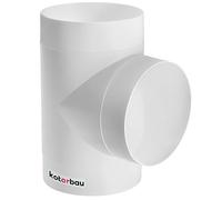 KOTARBAU® Raccord en T pour systèmes de ventilation - Diamètre : 125 mm - En ABS - Pour conduites de ventilation - Raccord de tuyau à trois voies