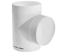 KOTARBAU® Raccord en T pour systèmes de ventilation - Diamètre : 150 mm - En ABS - Pour conduites de ventilation - Raccord de tuyau à trois voies