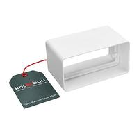 KOTARBAU® Raccord pour système de ventilation - 110 mm x 55 mm - Canal plat - Raccord de tuyau rectangulaire - Blanc - Conduit d'évacuation efficace - En plastique