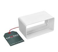 KOTARBAU® Raccord pour système de ventilation - 120 mm x 60 mm - Canal plat - Raccord de tuyau rectangulaire - Blanc - Conduit d'évacuation efficace - En plastique