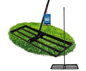 KOTARBAU® Raclette À Gazon 90 x 30 Cm avec Poignée en Acier De 175 Cm | Râteau De Nivellement De Pelouse en Acier | Raclette pour Enlever Le Sable | Râteau De Nivellement pour Gazon De Golf