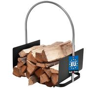 KOTARBAU® Range Buche Interieur - Panier à Bûches - Acier - 41 x 52 cm - Noir - Porte Buche - Support Bois de Chauffage Intérieur - avec Anse Ergonomique - Robuste - Résistant