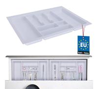 KOTARBAU® Range-couverts pour tiroir Organisateur de tiroir pour couverts de cuisine Blanc 635x490mm