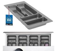 KOTARBAU® Range-couverts pour tiroir Organisateur de tiroir pour couverts de cuisine Gris 490x235mm
