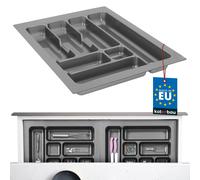 KOTARBAU® Range-couverts pour tiroir Organisateur de tiroir pour couverts de cuisine Gris 490x385 mm