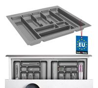 KOTARBAU® Range-couverts pour tiroir Organisateur de tiroir pour couverts de cuisine Gris 535x490mm