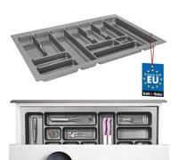 KOTARBAU® Range-couverts pour tiroir Organisateur de tiroir pour couverts de cuisine Gris 735x490mm