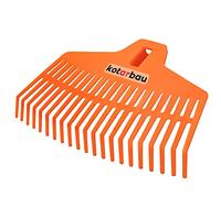 KOTARBAU® Râteau à Feuilles en Plastique 380 mm Orange Râteau sans Manche Outils de Jardinage Accessoires pour l'entretien de Votre Jardin