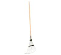 KOTARBAU® Râteau à feuilles galvanisé, largeur réglable de 210 à 470 mm, 18 dents avec manche.