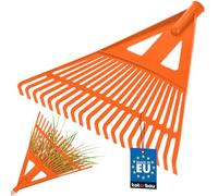KOTARBAU® Rateau à Feuilles - Plastique - 43 cm - Orange - sans Manche - Râteau Jardin - Balai à Gazon - Ramasse Feuilles - Léger - Résistant - Entretien Jardin