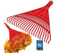 KOTARBAU® Rateau À Feuilles - Plastique - 50 cm - Rouge - sans Manche - Extra-Click - Rateau Jardin - Ramasse Feuilles - Léger - Ergonomique