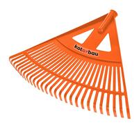 KOTARBAU® Rateau à Feuilles - Plastique - 58 cm - Orange - sans Manche - Râteau Jardin - Balai à Gazon - Ramasse Feuilles - Léger - Résistant - Entretien Jardin