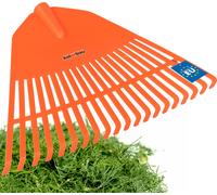 KOTARBAU® Râteau à feuilles plastique sans manche orange 300 x 450 mm Râteau éventail Râteau à feuilles plastique grand râteau à feuilles Outil de jardin Râteau à gazon large Râteau plastique de jardi