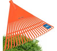 KOTARBAU® Râteau à feuilles plastique sans manche orange 400 x 550 mm Balai à feuilles en éventail Râteau à feuilles plastique grand râteau à feuilles Outil de jardin Râteau à gazon large Râteau plast