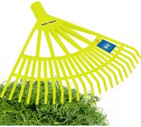 KOTARBAU® Râteau à feuilles plastique sans manche vert céladon 370 x 440 mm Râteau à feuilles plastique grand râteau à feuilles Outils de jardin Râteau à gazon large Râteau de jardin en plastique