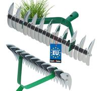 KOTARBAU® Râteau avec Aérateur de Gazon Râteau de Coupe 360 x 130 mm Aérateur de pelouse Cultivateur de pelouse Râteau Scarificateur à Main Outils de Jardinage
