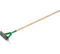 KOTARBAU® Râteau de coupe avec manche en bois 150 cm Cultivateur manuel Scarificateur