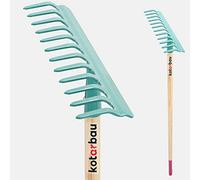 KOTARBAU® Râteau de Jardin avec 12 Dents Râteau à Main 320 mm en Acier avec Manche en Bois 135 cm Outils de Jardinage Accessoires de Plantation