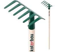 KOTARBAU® Râteau de jardin avec 6 dents en acier Outil de jardinage 109x1000mm