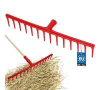 KOTARBAU® Rateau Jardin - Rateau À Feuille - Plastique - 54 cm - 14 Dents - sans Manche - Extra-Click - Léger - Balai a Gazon - Ergonomique - Rouge