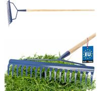 KOTARBAU® Râteau métallique renforcé avec manche en bois Râteau de jardin à 18 dents