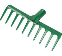KOTARBAU® Râteau robuste en acier Balai à feuilles Râteau à feuilles en éventail Balai à feuilles vert 255 mm