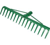KOTARBAU® Râteau robuste en acier Balayette à feuilles Râteau à feuilles en éventail Vert 420 mm
