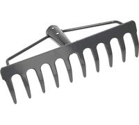 KOTARBAU® Râteau robuste en acier Râteau à feuilles Râteau à feuilles en éventail Râteau 260 mm