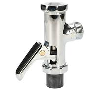 Kotarbau - Robinet de chasse d'eau pour WC - Chromé et inoxydable - 3/4 de pouce - Avec levier de chasse d'eau - Déclenchement Mécanique - Avec bouton économie d'eau - Montage facile