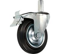 KOTARBAU® Roue d'échafaudage pivotante 160 mm avec pivot 27mm et frein Galvanisé