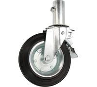KOTARBAU® Roue d'échafaudage pivotante 200mm à visser et frein Galvanisé
