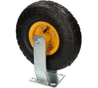 KOTARBAU® Roue pneumatique Rouleau de transport 25x30cm sur jante en acier Rouleau fixe pour chariot de stockage