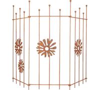 KOTARBAU® Rouille noble Clôture de jardin Clôture de parterre Élément de clôture 3x | 120 x 46 cm | Treillis PalisadeReproduction rouille Grille métallique