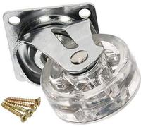 KOTARBAU® Roulette de meuble transparente Ø 50 mm pour tous les types de sol Roulette pivotante Roulette en caoutchouc Roulette de transport Roulette de canapé Roulette coulissante Roulette pour caiss