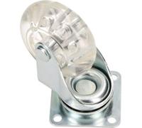 KOTARBAU® Roulettes de meuble Ø 50 Roulettes pivotantes sans frein Transparent Caoutchouc Roulement à billes Roulettes de sofa Roulettes coulissantes Roulettes de transport Univ