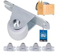 KOTARBAU Roulettes de Transport 22 mm/33 mm en Caoutchouc Universel - Cadre en Acier Pour Meubles, Tous Sols, Pivotantes, Caisses Fix, Coulissantes, Outils