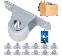 KOTARBAU Roulettes de Transport 22 mm/33 mm en Caoutchouc Universel - Cadre en Acier pour Meubles, Tous Sols, Pivotantes, Caisses Fix, Coulissantes, Outils